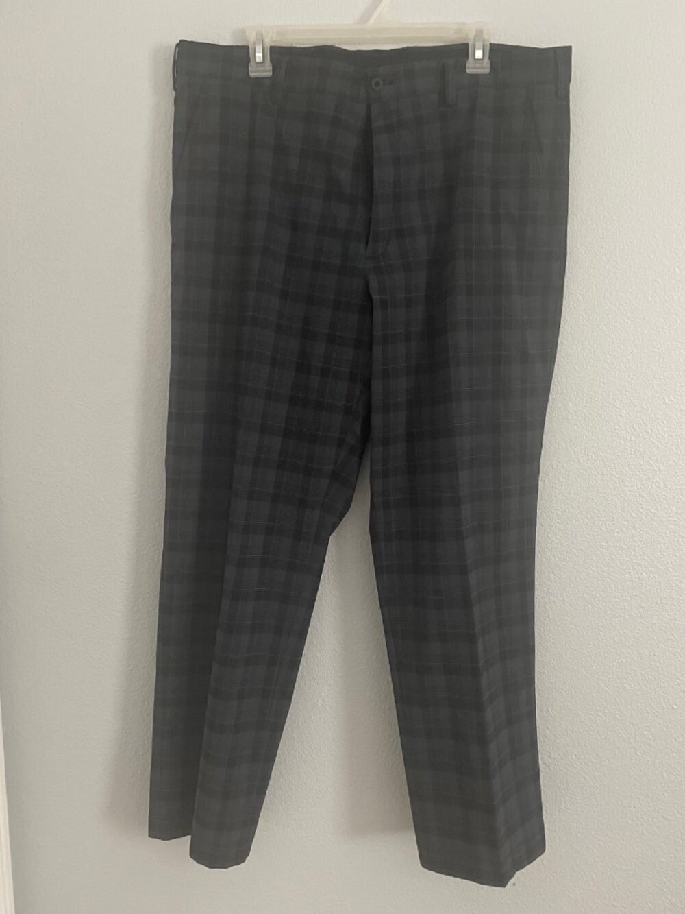 Nike Golf Men's Plaid Pants, Dri-Fit, Pockets, Flat Front, Zipper 38x30